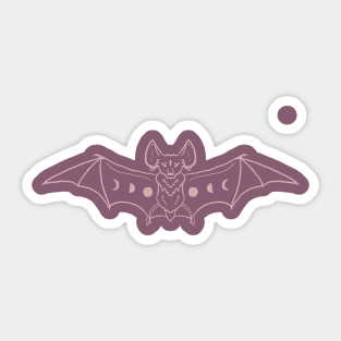 Lunar Bat (small) Sticker